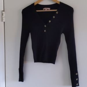 Ribbed long sleeve crop top